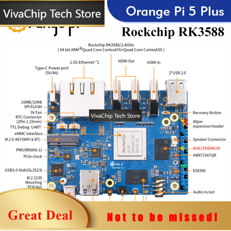 VivaChip TechOrange Pi 5 Plus  - Orange Pi 5 Plus 16Gb avis et prix